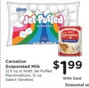 Carnation Evaporated Milk or Kraft Jet-Puffed Marshmallows