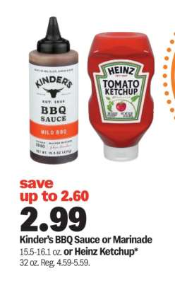 Kinder's BBQ Sauce or Marinade or Heinz Ketchup