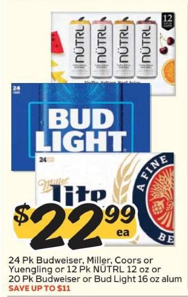 Budweiser, Miller, Coors, Yuengling, NÜTRL
