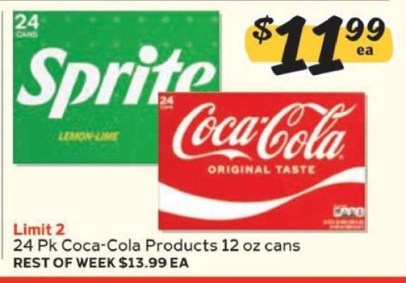 24 Pk Coca-Cola Products 12 oz cans