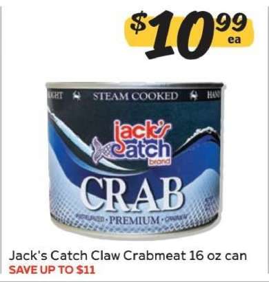 Jack's Catch Claw Crabmeat