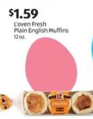 L'oven Fresh Plain English Muffins