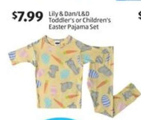 Lily & Dan/L&D Toddler's or Children's Easter Pajama Set