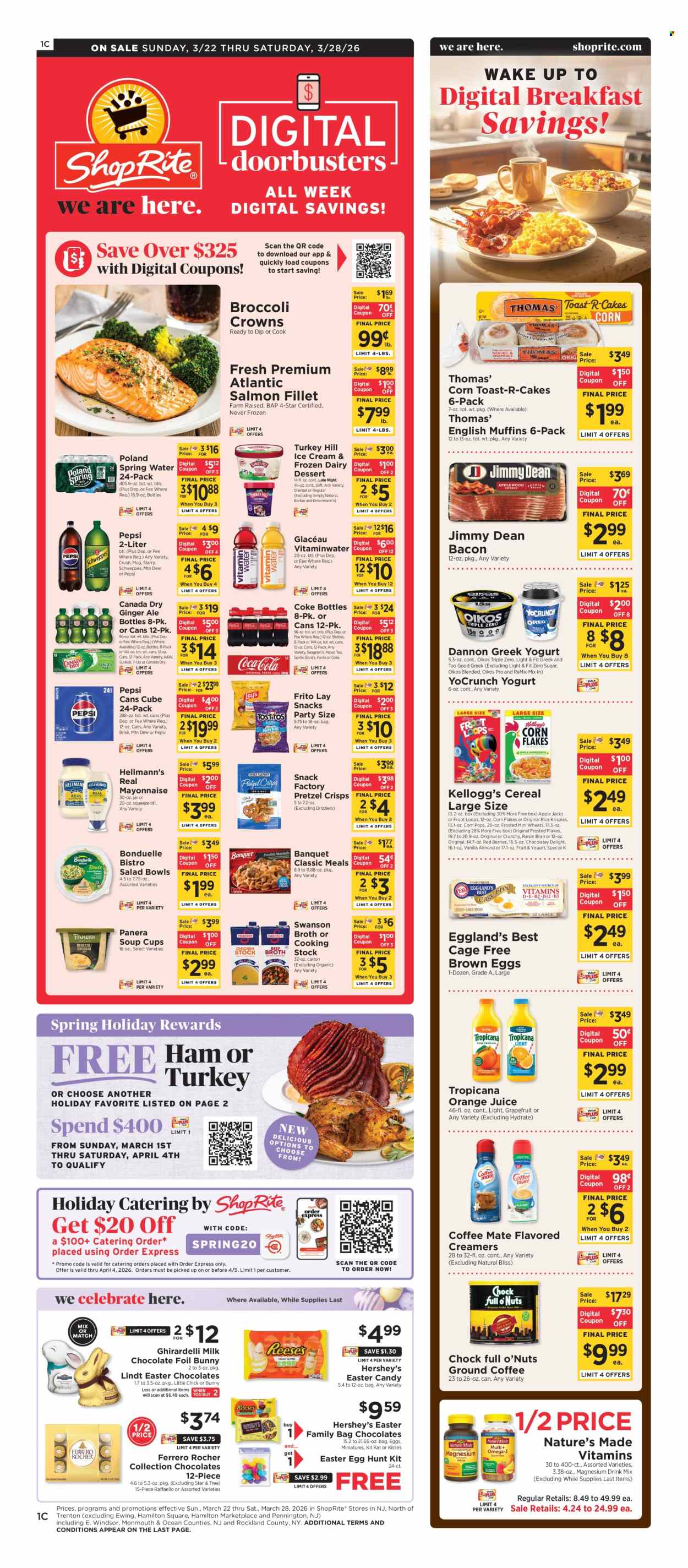 ShopRite ad - 03/22/2026 - 03/28/2026. Page 1