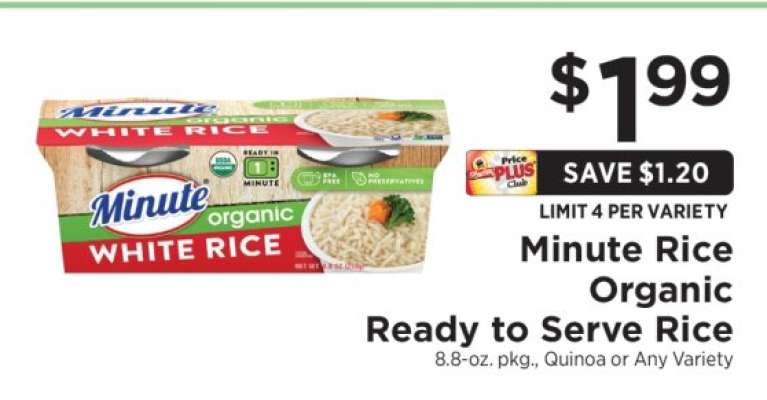Minute Rice Organic Ready to Serve Rice