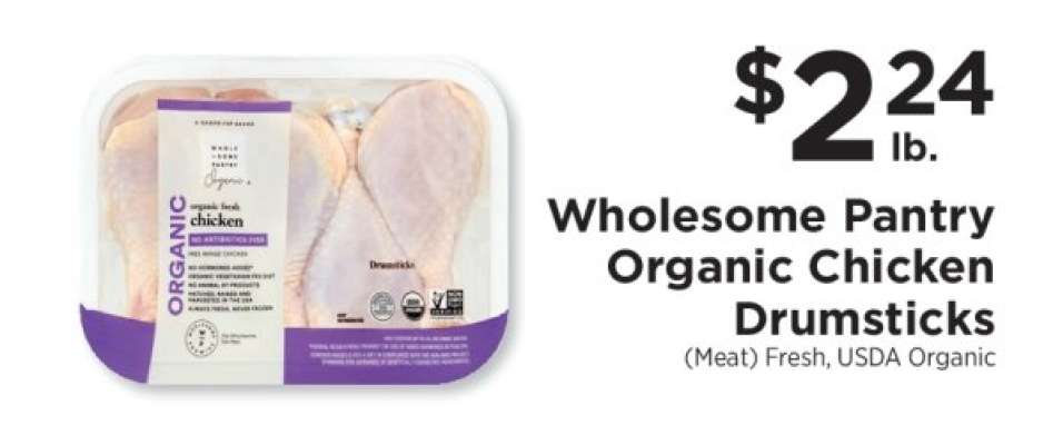 Wholesome Pantry Organic Chicken Drumsticks