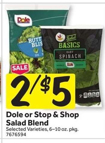 Dole or Stop & Shop Salad Blend
