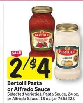 Bertolli Pasta or Alfredo Sauce