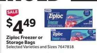 Ziploc Freezer or Storage Bags