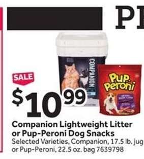 Companion Lightweight Litter or Pup-Peroni Dog Snacks