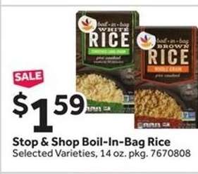 Stop & Shop Boil in Bag Rice