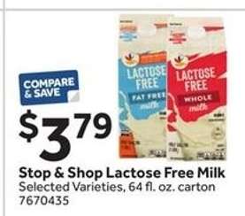 Stop & Shop Lactose Free Milk