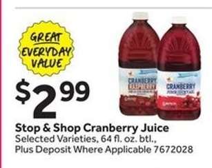 Stop & Shop Cranberry Juice