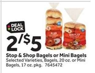 Stop & Shop Bagels or Mini Bagels