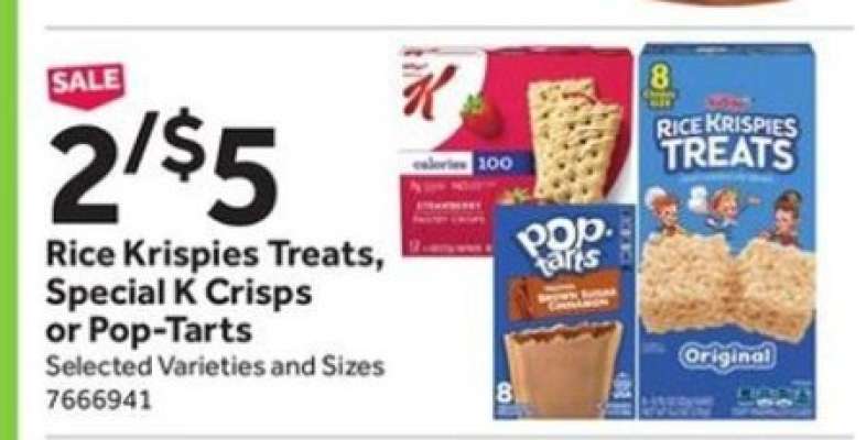 Rice Krispies Treats, Special K Crisps or Pop-Tarts