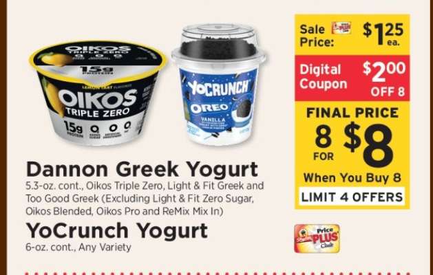 Dannon Greek Yogurt & YoCrunch Yogurt