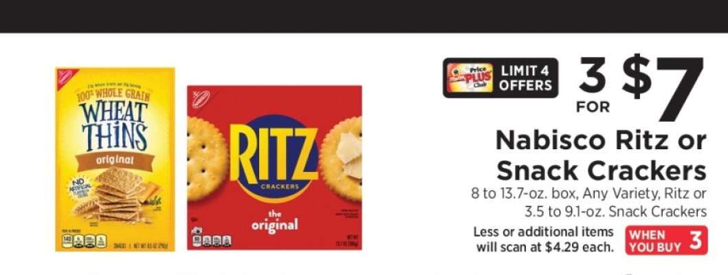 Nabisco Ritz or Snack Crackers