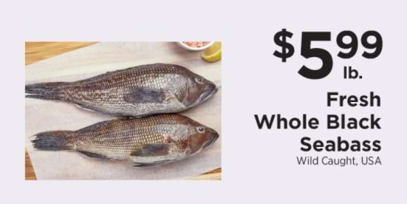 Fresh Whole Black Seabass