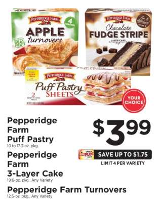 Pepperidge Farm Puff Pastry, 3-Layer Cake, Turnovers