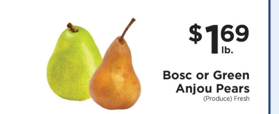 Bosc or Green Anjou Pears