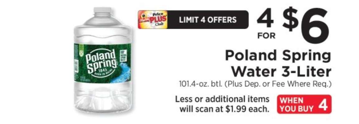 Poland Spring Water 3-Liter