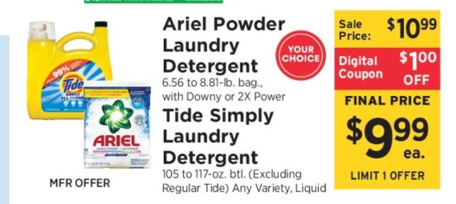Ariel Powder Laundry Detergent / Tide Simply Laundry Detergent