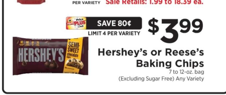 Hershey's or Reese's Baking Chips