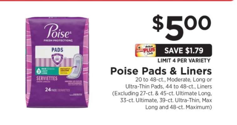 Poise Pads & Liners