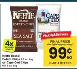 Kettle Brand Potato Chips or Cape Cod Chips