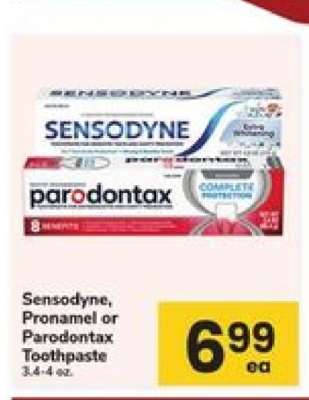Sensodyne, Pronamel or parodontax Toothpaste