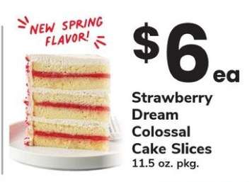 Strawberry Dream Colossal Cake Slices