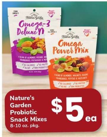 Nature’s Garden Probiotic Snack Mixes