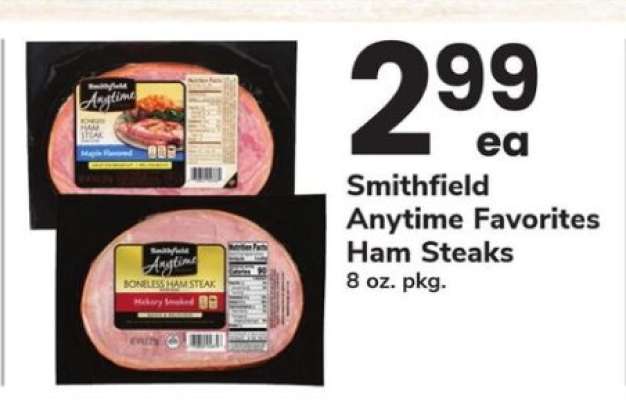 Smithfield Anytime Favorites Ham Steaks