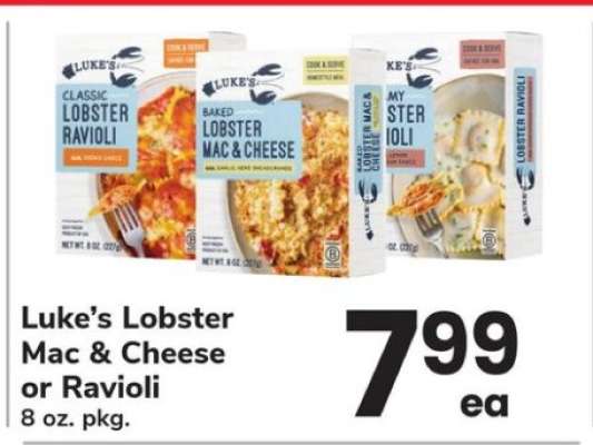 Luke’s Lobster Mac & Cheese or Ravioli