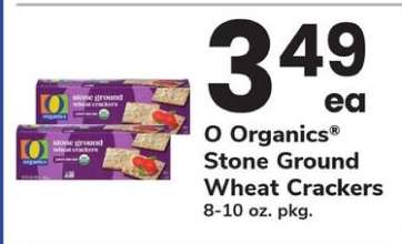 O Organics Stone Ground Wheat Crackers