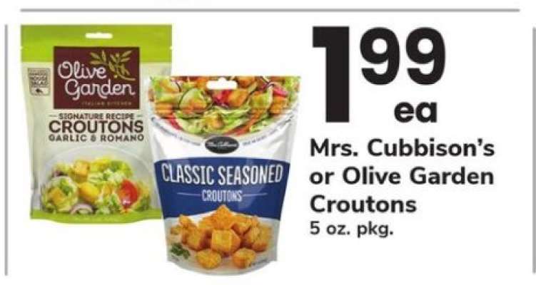 Mrs. Cubbison’s or Olive Garden Croutons