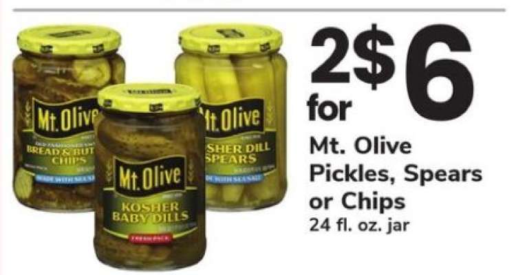 Mt. Olive Pickles, Spears or Chips