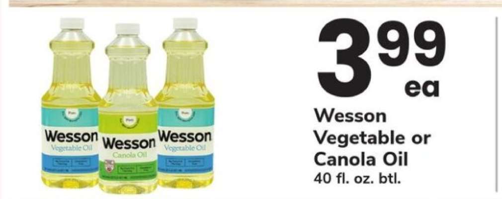 Wesson Vegetable or Canola Oil
