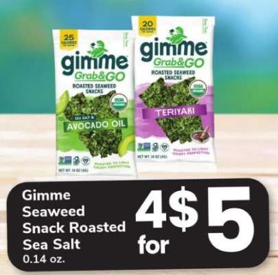 Gimme Seaweed Snack Roasted Sea Salt
