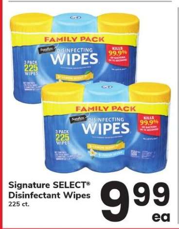 Signature SELECT® Disinfectant Wipes