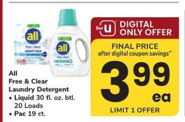 All Free & Clear Laundry Detergent