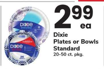 Dixie Plates or Bowls Standard