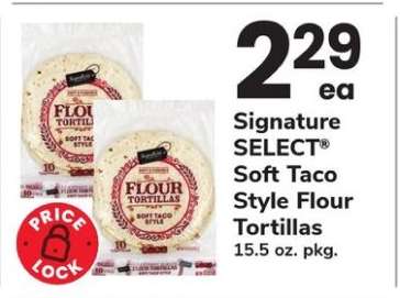 Signature SELECT Soft Taco Style Flour Tortillas