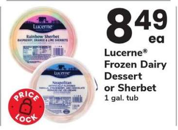 Lucerne Frozen Dairy Dessert or Sherbet