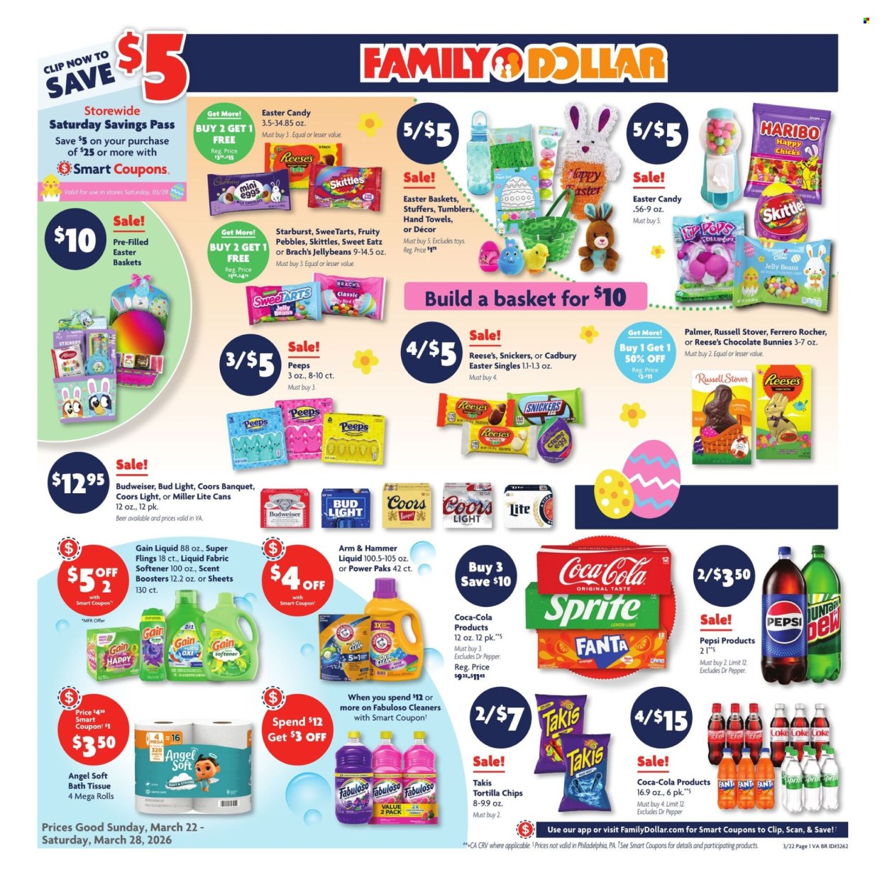 Family Dollar ad - 03/22/2026 - 03/28/2026. Page 1