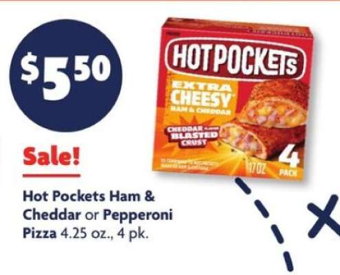 Hot Pockets Ham & Cheddar or Pepperoni Pizza