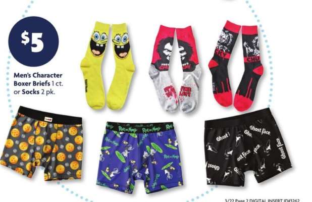Men's Character Boxer Briefs or Socks