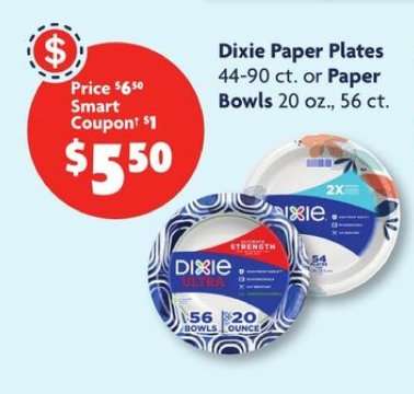 Dixie Paper Plates or Paper Bowls