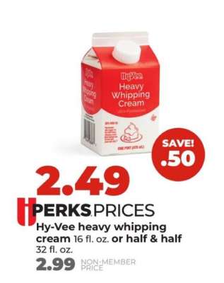 Hy-Vee heavy whipping cream
