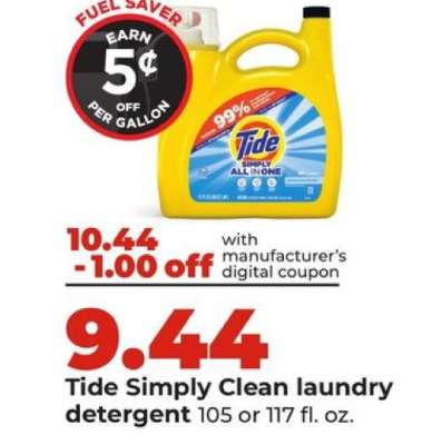 Tide Simply Clean laundry detergent
